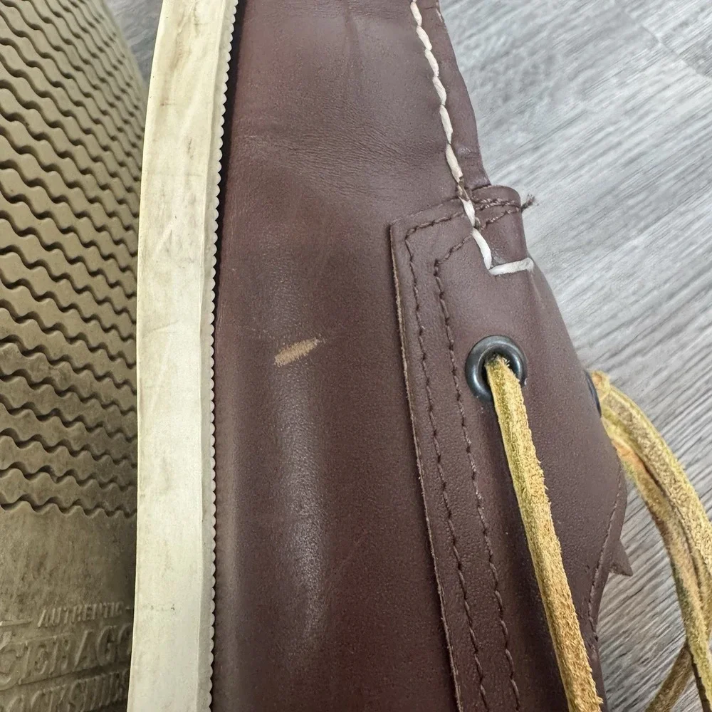 Sebago Docksides Boat Shoes Mens Size 15 M Waxed Brown Leather Preppy Nautical